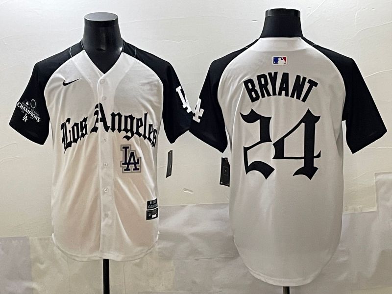 Men 2025 Los Angeles Dodgers #24 Bryant White black Five generations Joint Name Nike MLB Jersey style 52614->los angeles dodgers->MLB Jersey